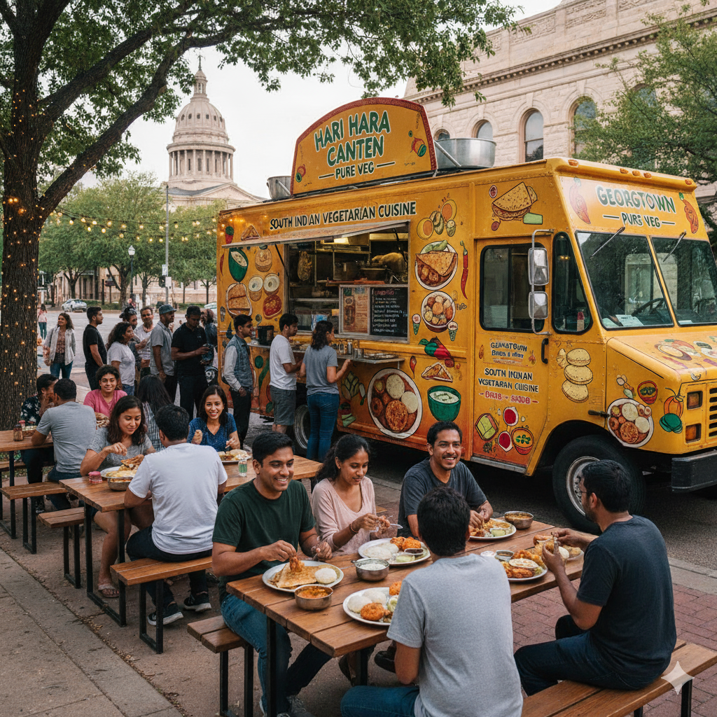 Pure vegetarian food truck in Georgetown – Hari Hara Kshethram Canteen