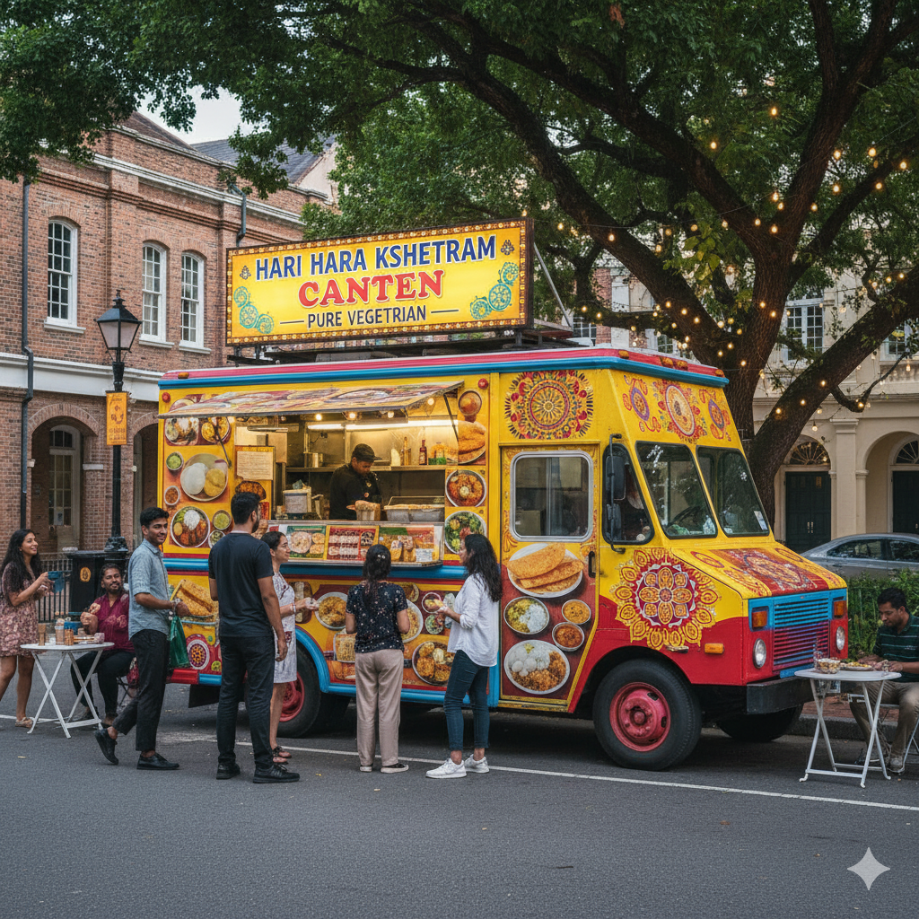 Pure vegetarian food truck in Georgetown – Hari Hara Kshethram Canteen