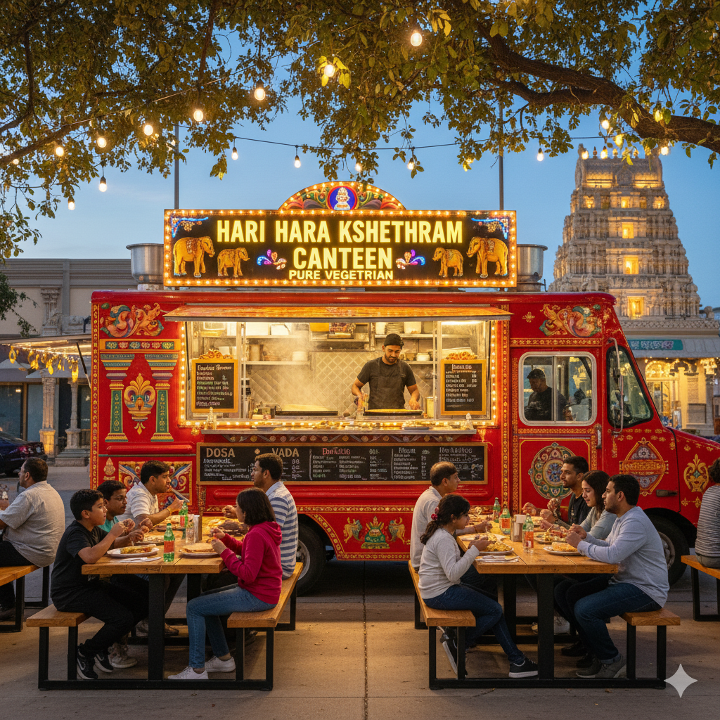 Pure vegetarian food truck in Georgetown – Hari Hara Kshethram Canteen
