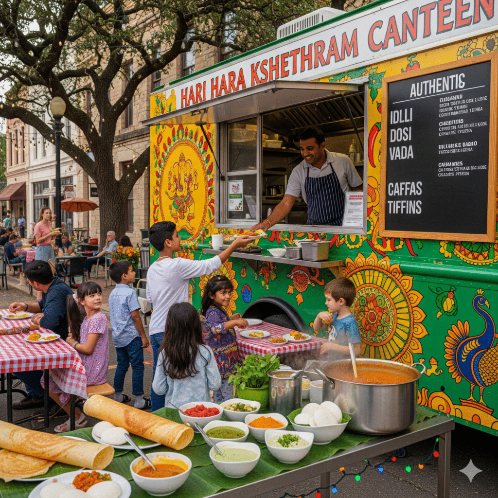 Pure vegetarian food truck in Georgetown – Hari Hara Kshethram Canteen serving South Indian dishes