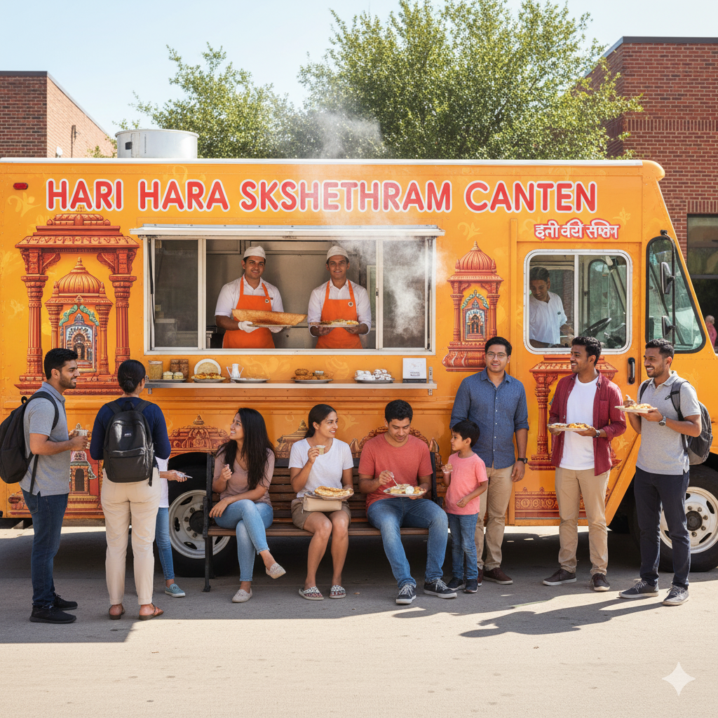 Pure vegetarian food truck in Georgetown – Hari Hara Kshethram Canteen